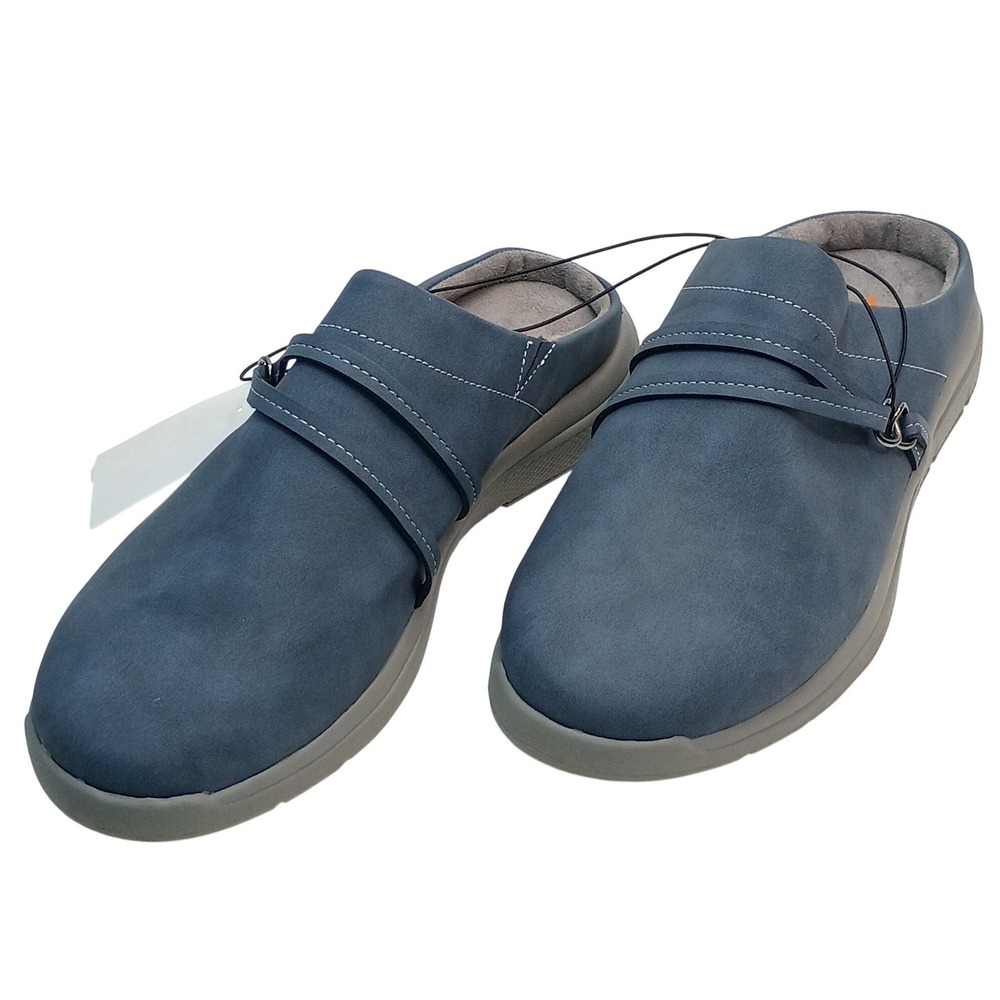 J Sport Gina Clog Women Size 10 Blue Faux Nubuck Slip On Mules NEW